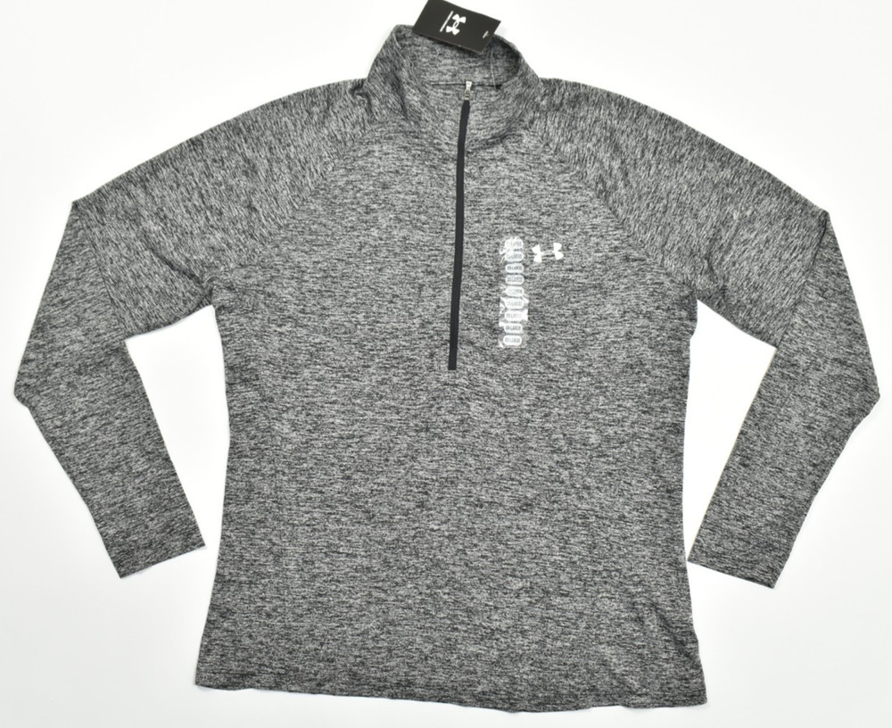 Under Armour Women's Tech 1/2 Zip Twist Pullover Top Gray Heather 2XL NWT